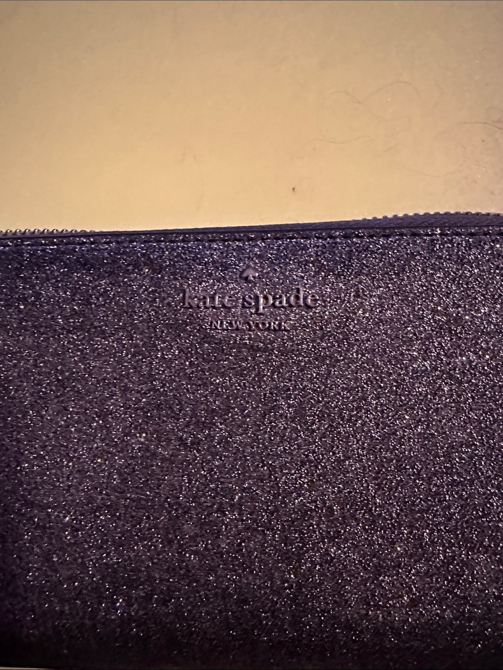 kate spade Glitter Blue Zip Wristlet